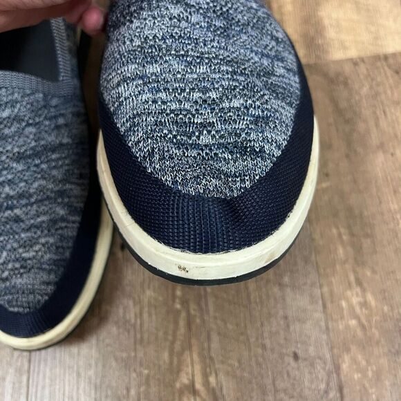 Prada St. Tropez Slip On Twill Loafers Men's 9 Heathered Blue 4D3996 *No Insole - Picture 3 of 15